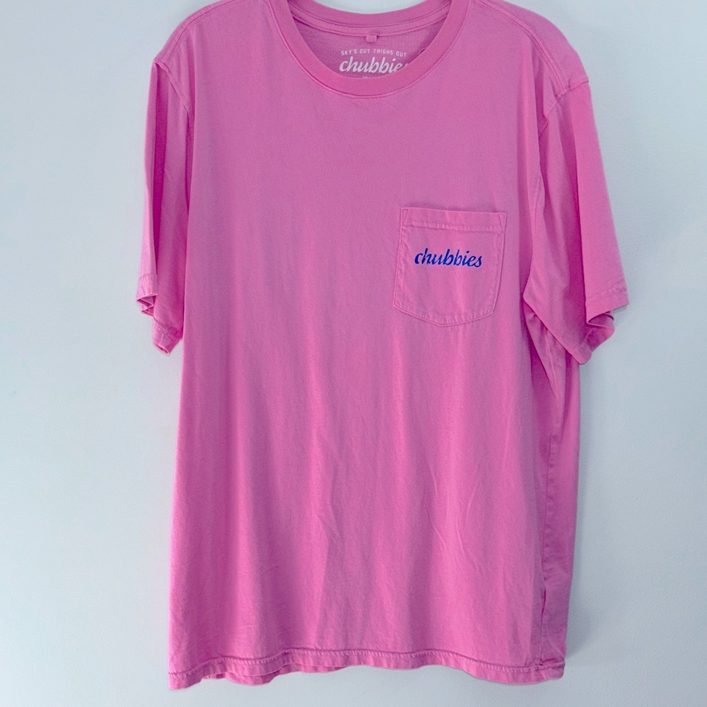 Chubbies Pink Short Sleeve Tee size Large
